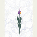 Mavi Desenli Mor Lale Ebru