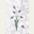 Mor Desenli Mor Lale Ebru