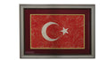 Ebru Sanatı ile Hazırlanmış Türk Bayrağı Tablosu