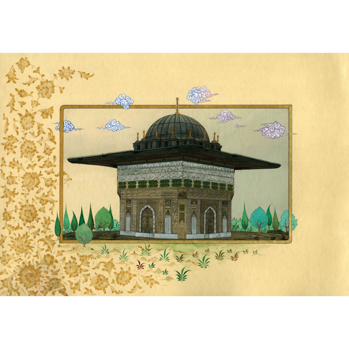 Tezhip - Minyatür - Tophane Çeşmesi