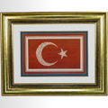 Besmele ve Şehit Ayeti İşlemeli Türk Bayrağı