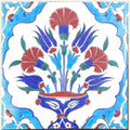 Klasik Osmanlı Desenli Çini Karo Dekoratif Eser