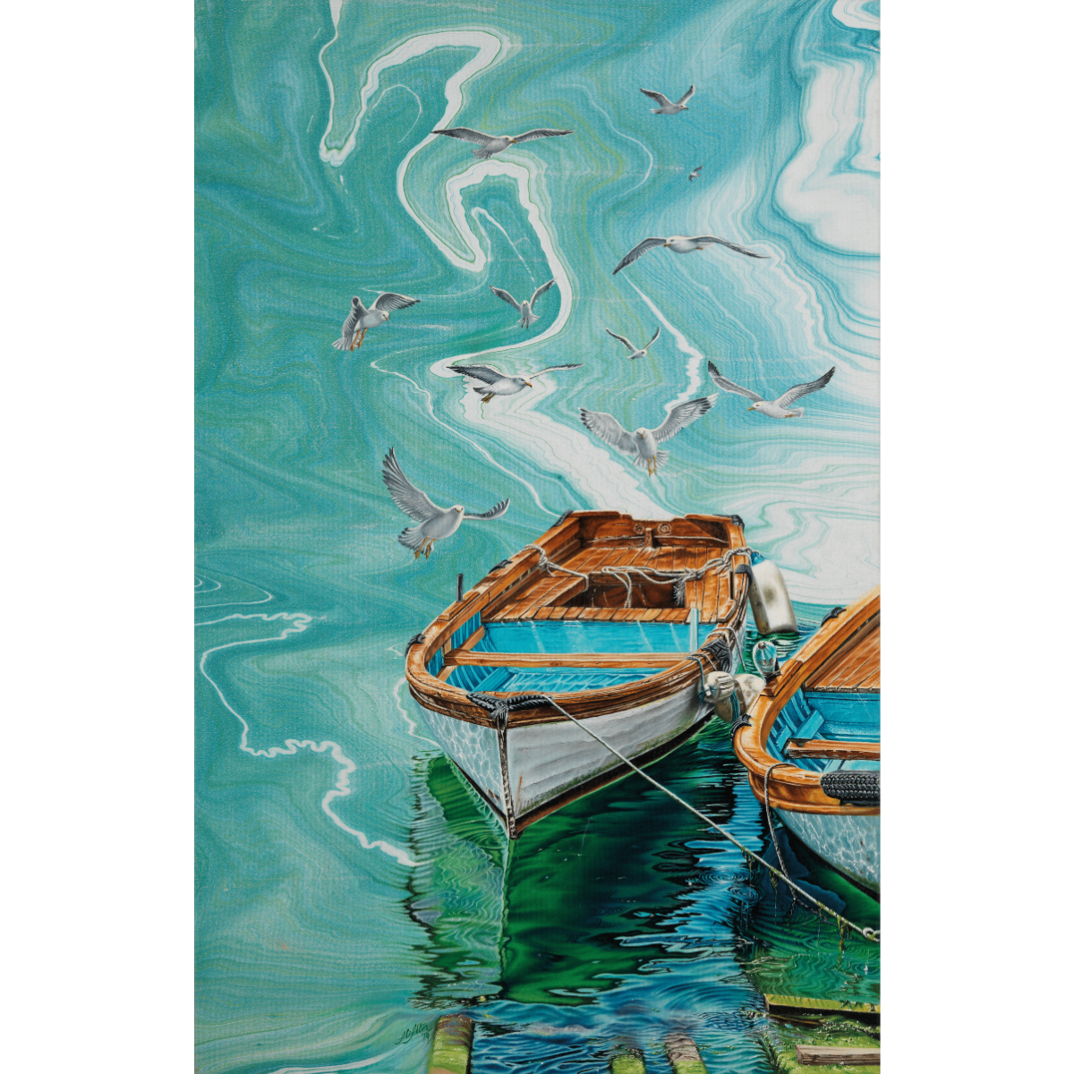 Barut Ebrusu - Sandal ve Martılar