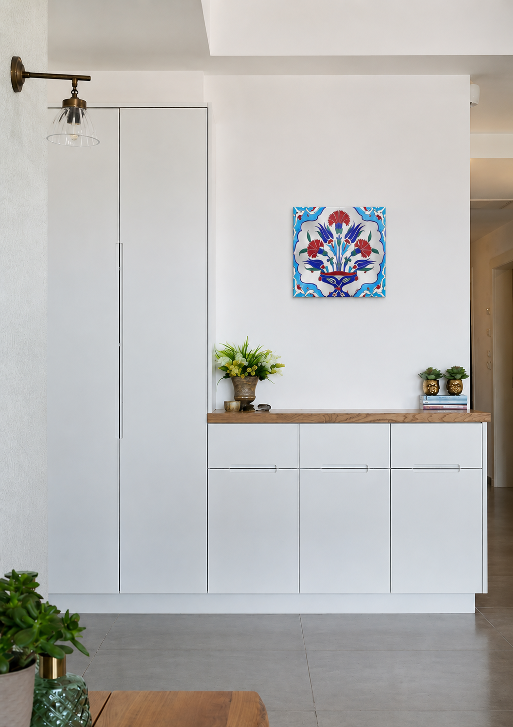 Klasik Osmanlı Desenli Çini Karo Dekoratif Eser