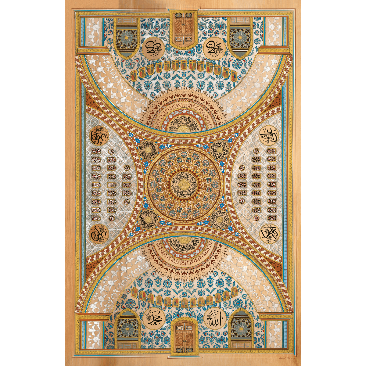 Minyatür - Süleymaniye Camii İç Mekânı